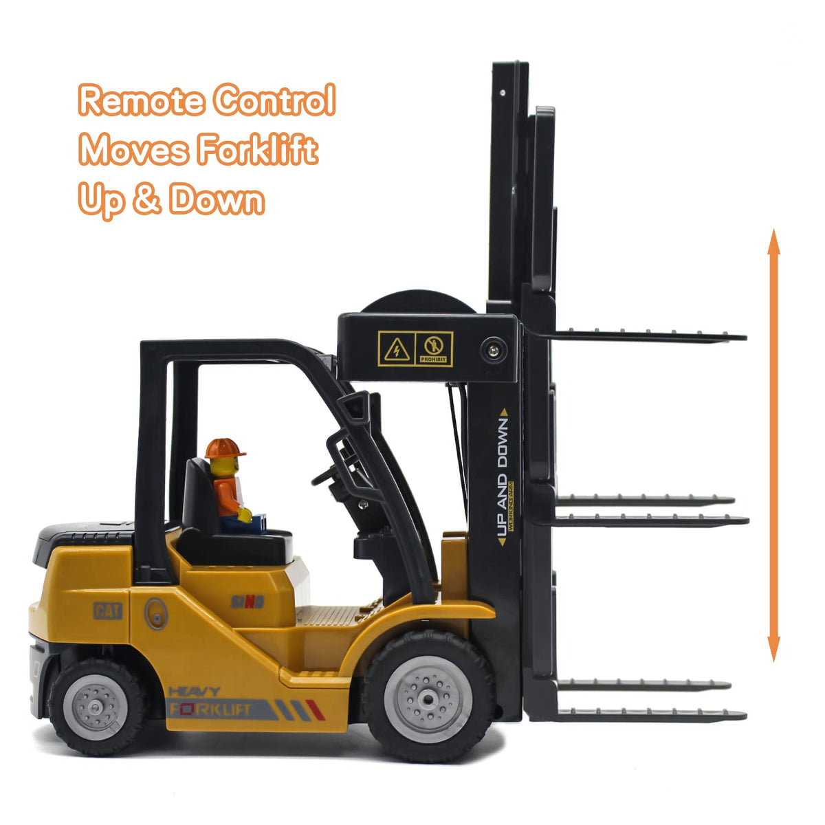 Leopmase 11-channel RC forklift rear view showing compact design