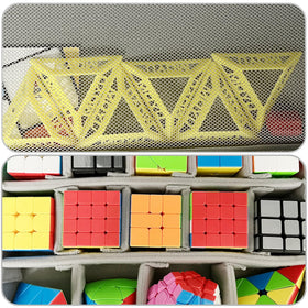LeoTube interior mesh pocket stores tools and tutorials for cubes.