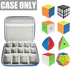 LeoTube case with Velcro dividers adjustable for different cube sizes.