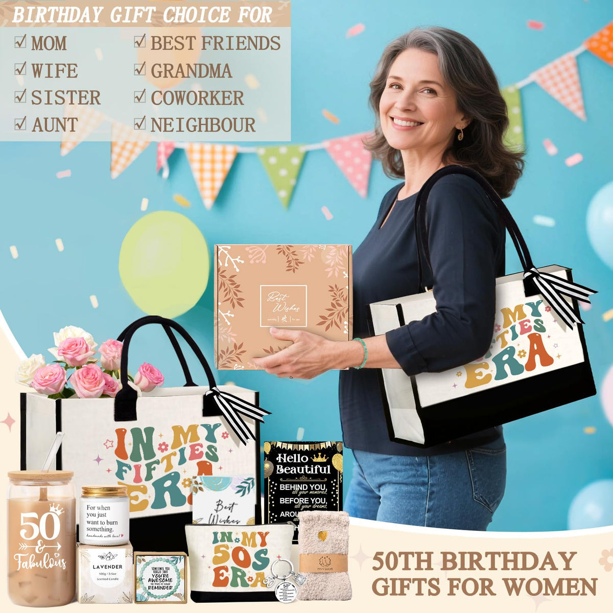Lepiche gift box for the 50th birthday, elegant packaging for gifting.