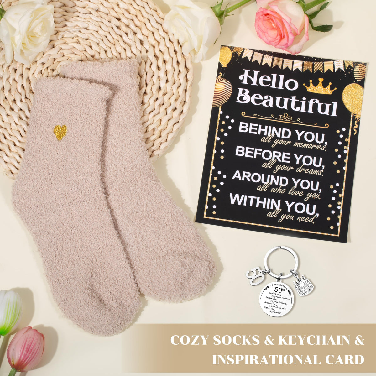 Lepiche greeting card for the 50th birthday, perfect for a personal message.