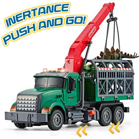 LerBao Dinosaur Transport Truck lights and sounds heighten adventure during playtime