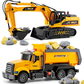 LerBao excavator with joystick and lights for immersive play