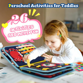 Lercaii Busy Board shoelace page aids dressing skills and hand-eye coordination.