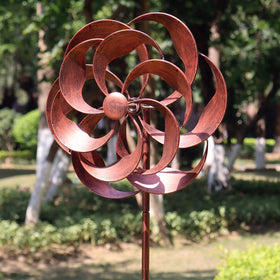 LERFUGI wind spinner enhances garden decor on terrace or lawn.