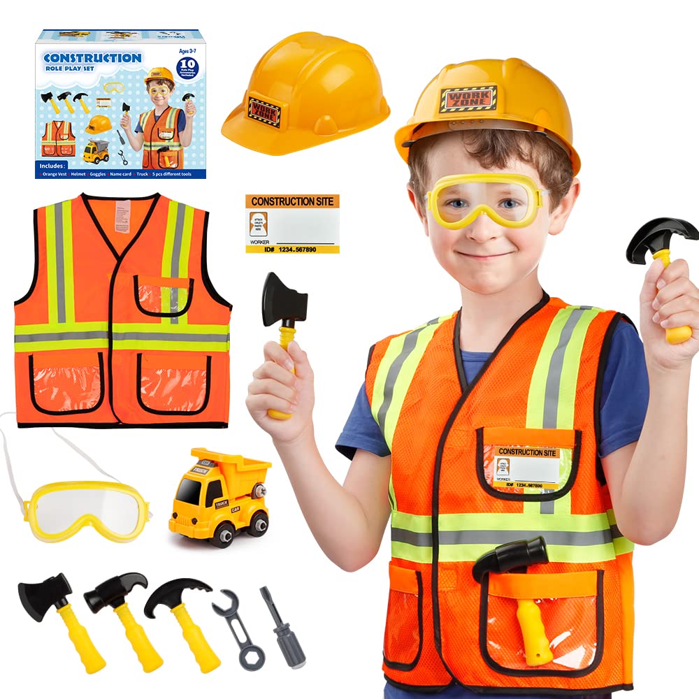 Lesheng space construction worker costume for boys with durable fabric.