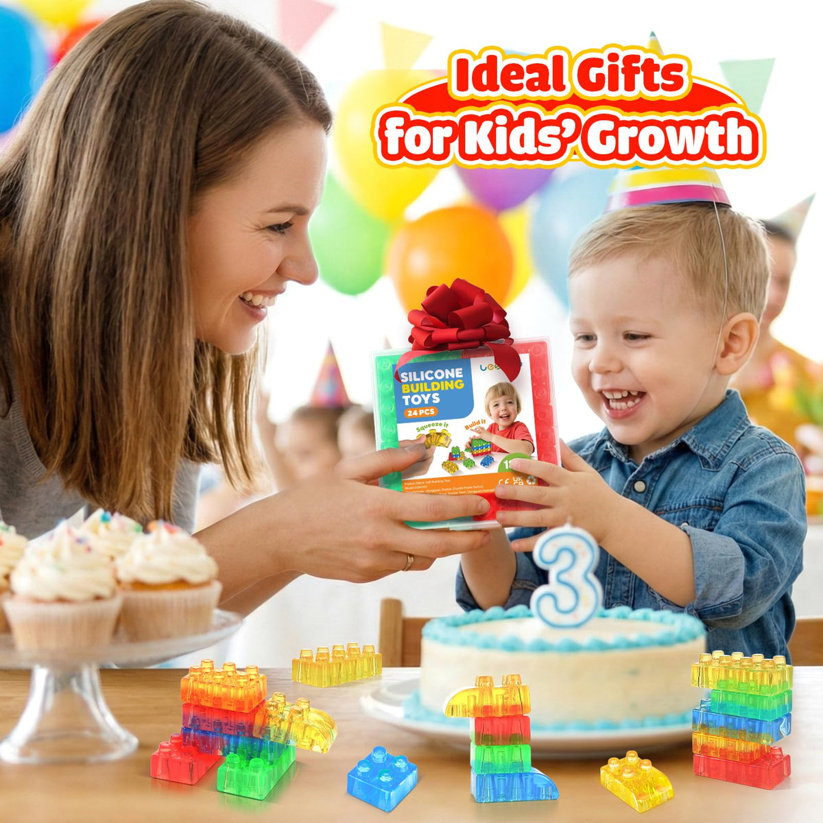 Lesong sensory blocks shown for imaginative play and learning on the go.