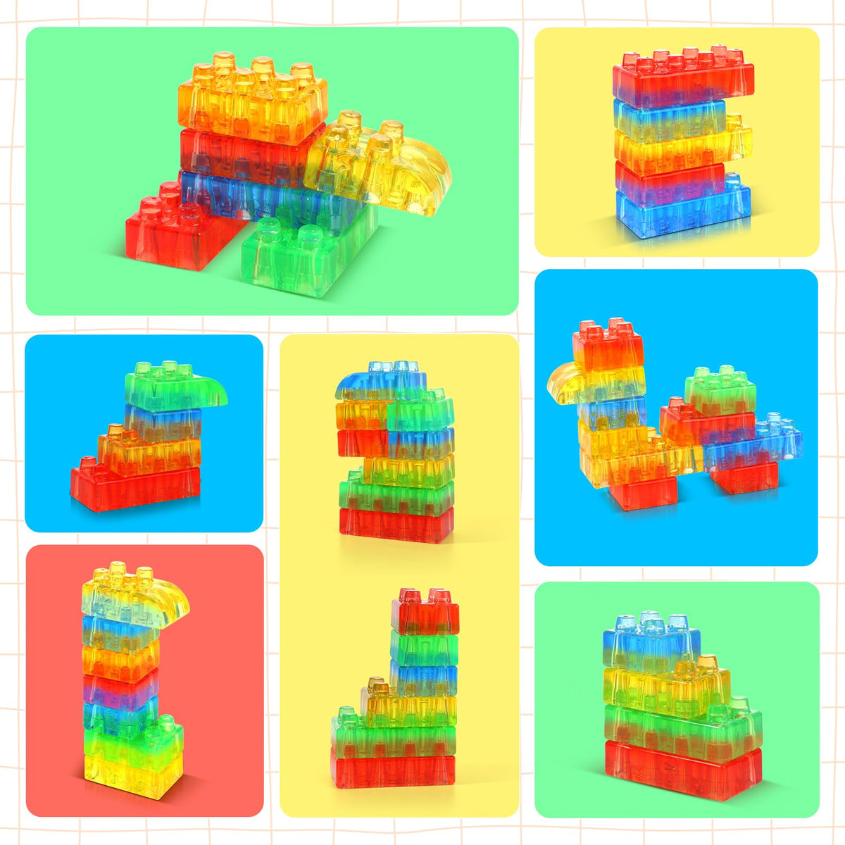 Lesong interlocking blocks in bright colors boost spatial reasoning.
