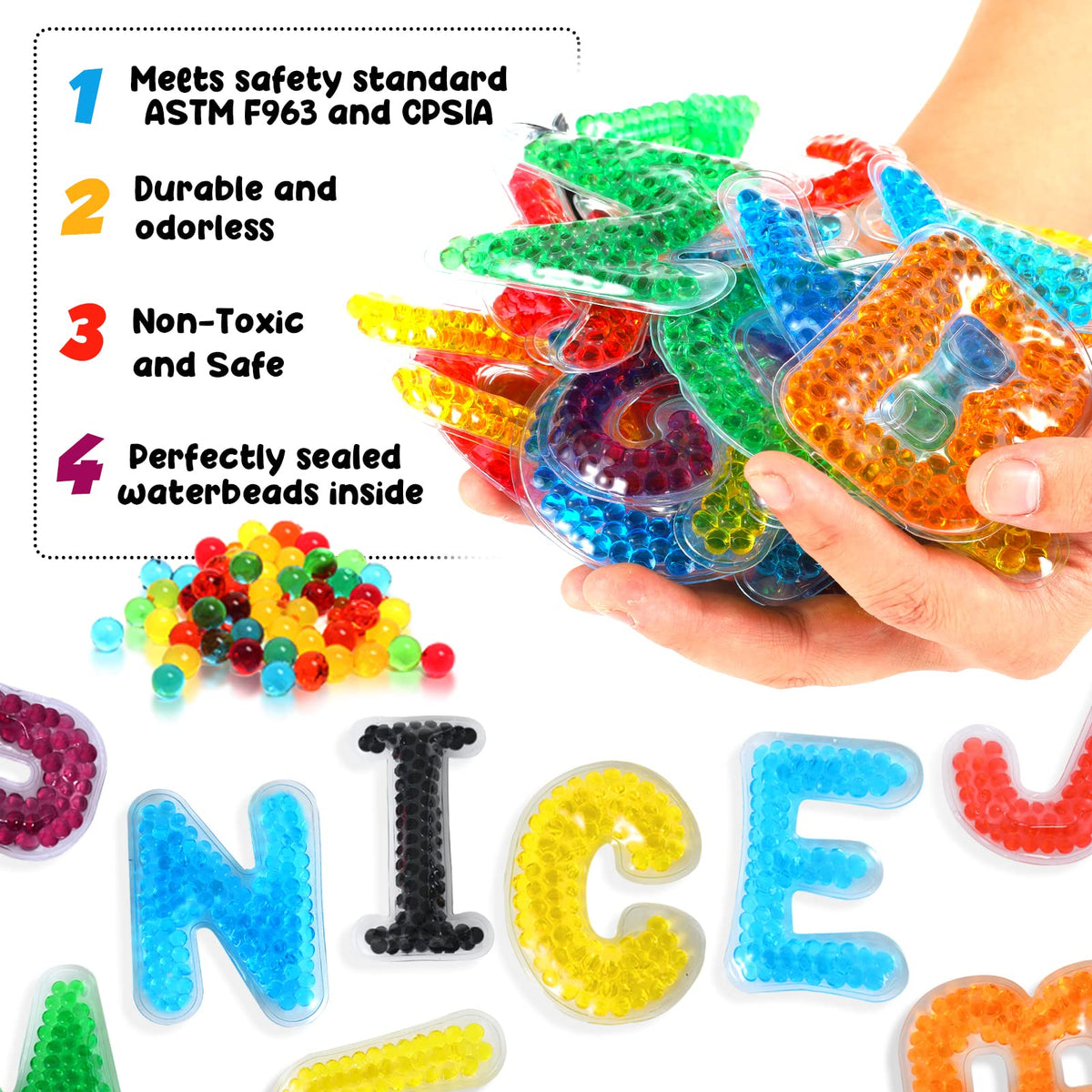 LESONG Montessori abc toy squeeze balls support spelling practice and stress relief
