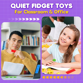 Lesong fidget strip on a laptop edge for discreet office use.