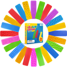 Lesong sensory fidget strip with suction cups on desk boosting focus and stress relief.