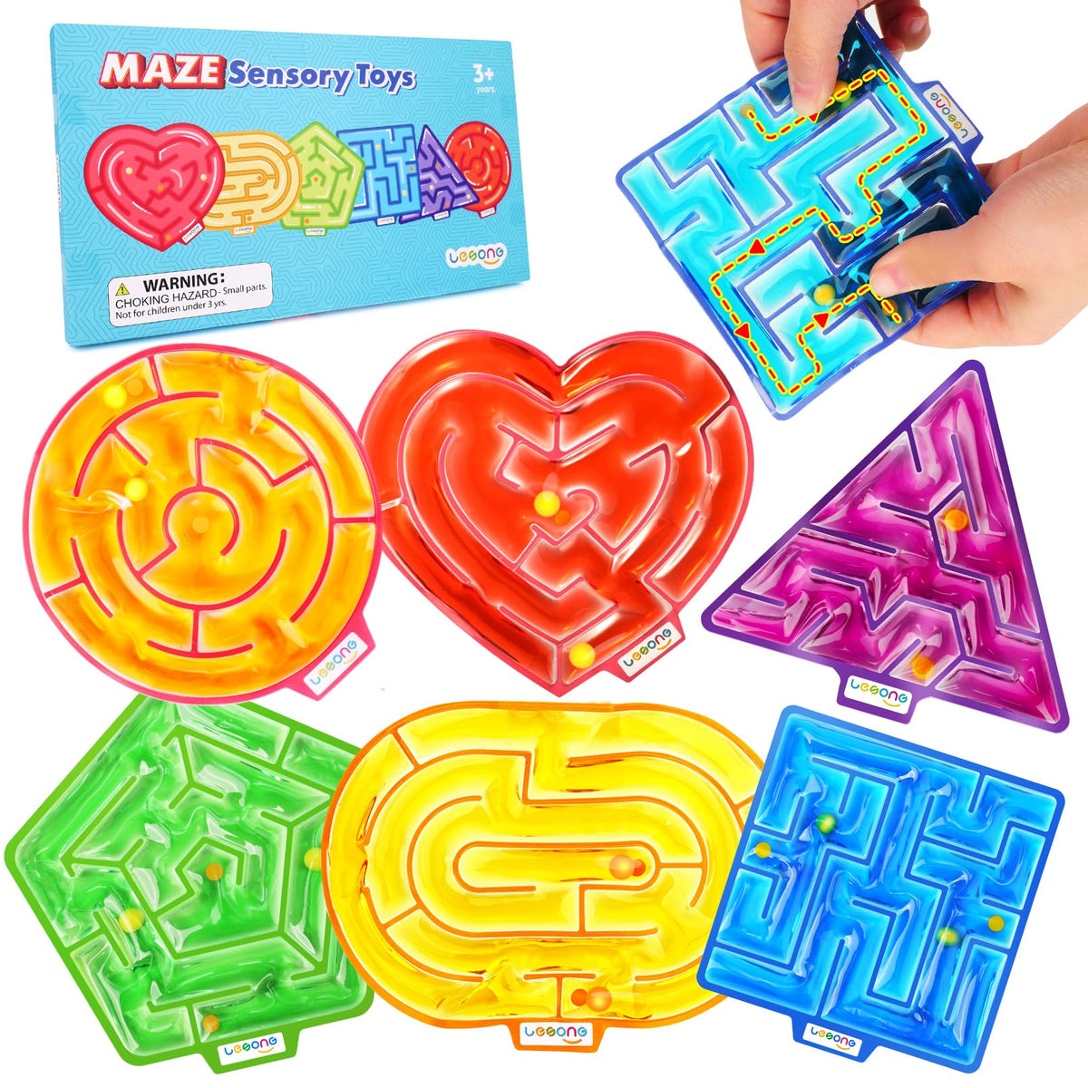 LESONG sensory gel maze with colorful paths fosters focus and tactile exploration.