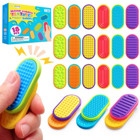 LESONG Sensory Magnetic Sliders in front view with vibrant colors for quiet focus and sensory play.