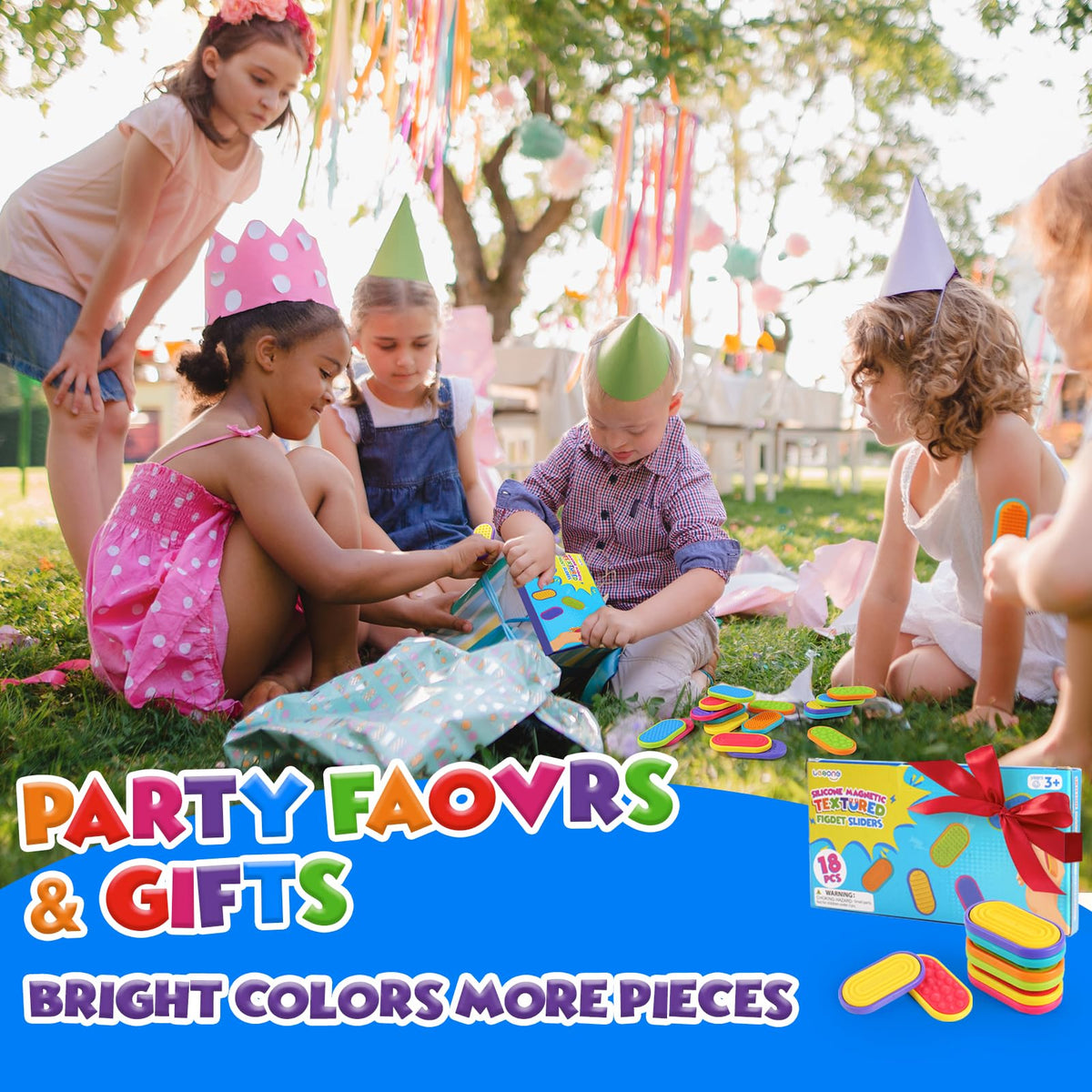 LESONG magnets used in a therapy kit for calm, non-distracting play.