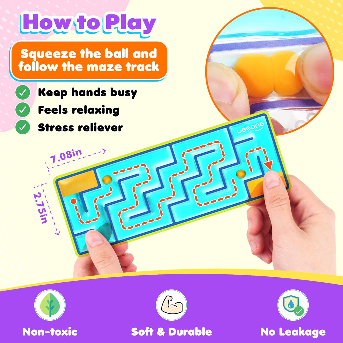 Lesong sensory maze toy path trace: engaging path supports concentration.