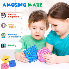 LESONG maze ball-squeeze-variant colorful paths encourage imaginative play