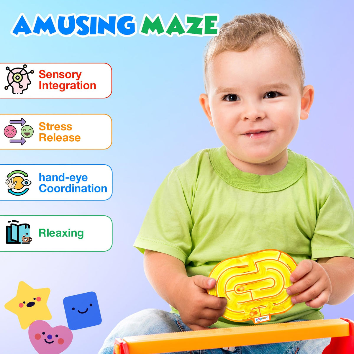 LESONG squeeze and roll toy supports fine motor skills.