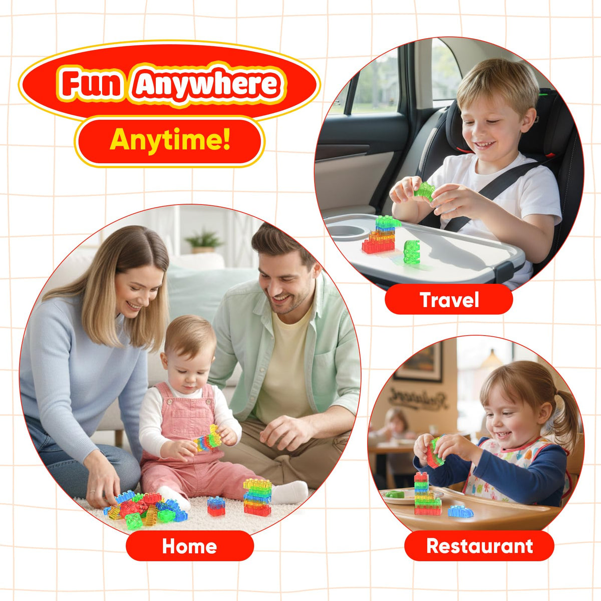 Lesong toddler storage case keeps pieces organized for quick cleanup.