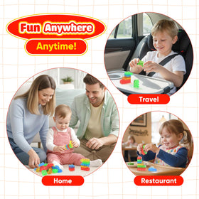 Lesong toddler storage case keeps pieces organized for quick cleanup.