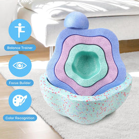 LESSETI Flower Stones indoor-outdoor play suitable for living rooms or yards