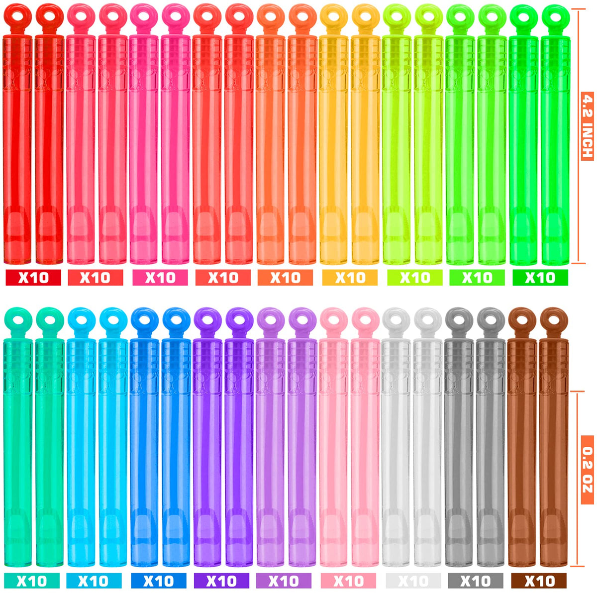 Lesuter Toys 18 colors neon bubble wands offer bright bubbles for joyful outdoor play.