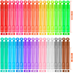 Lesuter Toys 18 colors neon bubble wands offer bright bubbles for joyful outdoor play.