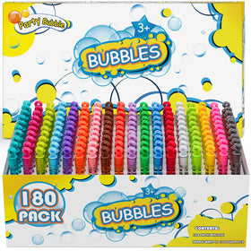 Lesuter Toys 180-piece bubble wands in a box, ideal party favors and easy storage.