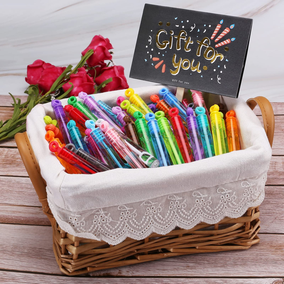 Lesuter Toys outdoor indoor bubble wands are travel-friendly and easy to share anywhere.