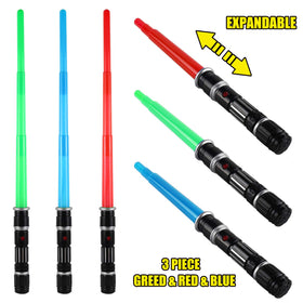 Lesuter Toys saber translucent blade close-up shows safe LED design.