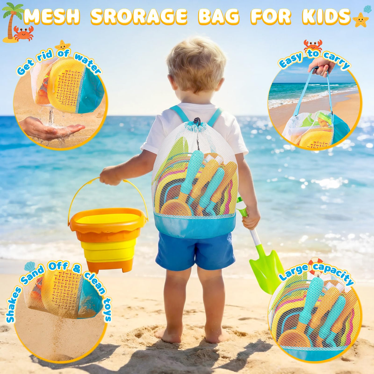 Letapapa sieve shovel helps filter sand and find treasures