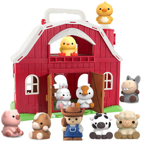 Letapapa big red barn toy for imaginative farm play and storytelling.