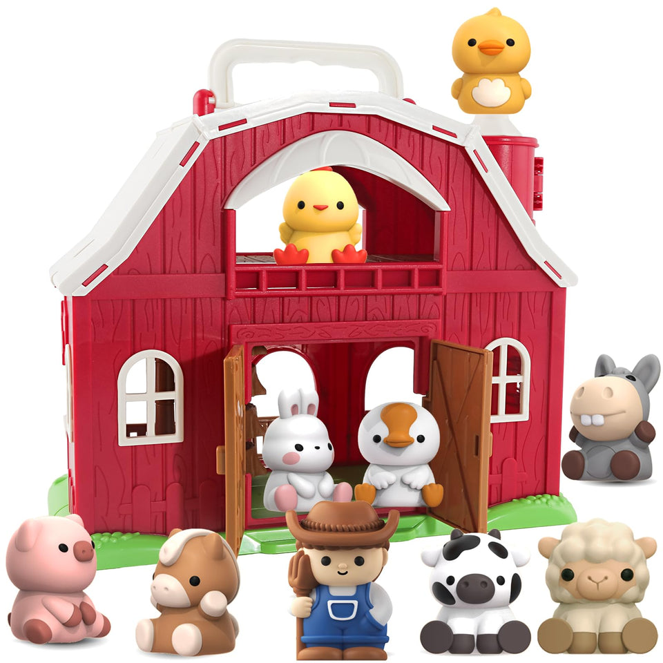 Letapapa big red barn toy for imaginative farm play and storytelling.