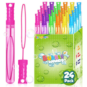 Letapapa bubble wand 24-pack in six colors for vibrant outdoor play