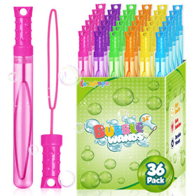Letapapa bubble wand bulk pack with 36 pieces in six colors for group play