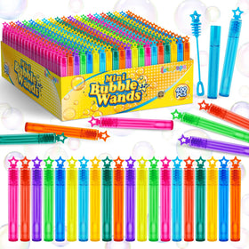 Letapapa bubble wand colorfully arranged set in 10 colors for vibrant party fun.