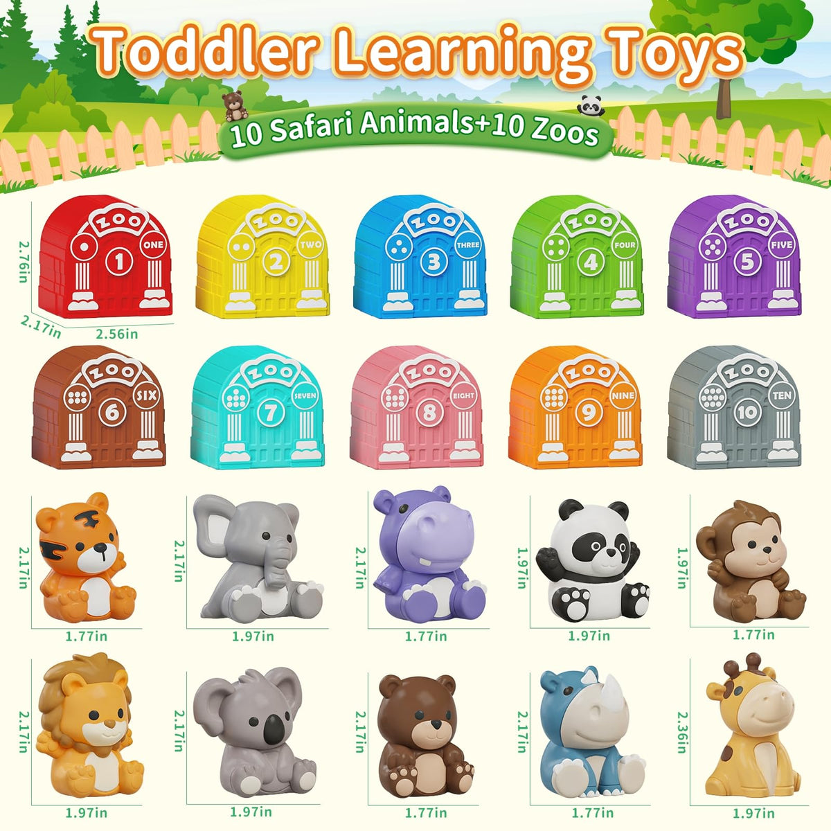 Letapapa color-number zoo containers support color matching and basic number learning.
