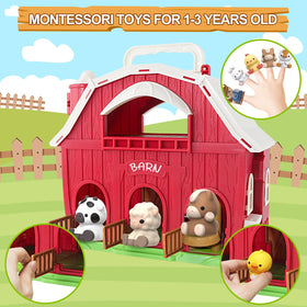 Letapapa donkey puppet toy encourages storytelling and active hand use.