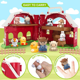 Letapapa duck puppet toy inspires pretend play and early language cues.