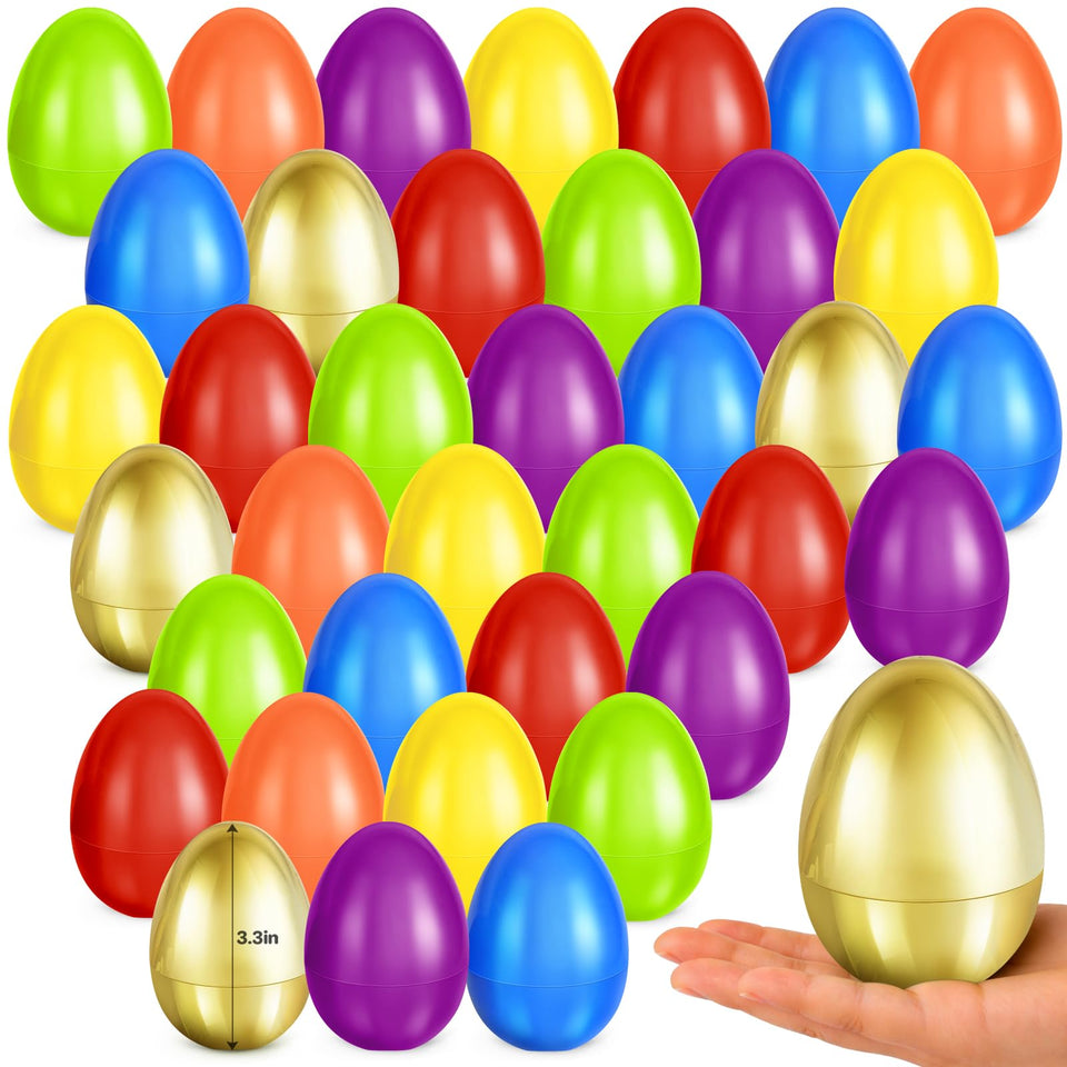 Letapapa 3-5 inch colorful Easter eggs ready for hunts and gifting