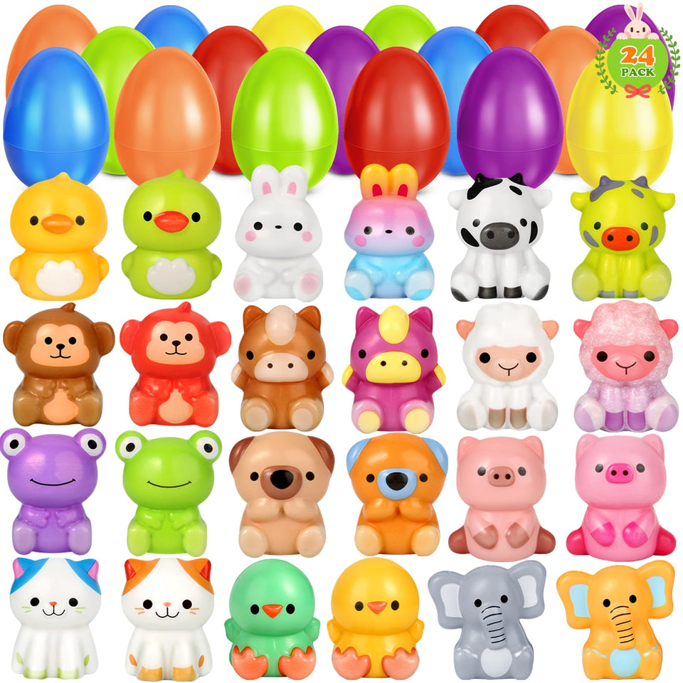 Letapapa 24-pack Easter Eggs with fillable shells for colorful baskets