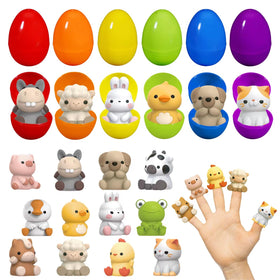 Letapapa Easter eggs with animal finger puppets for kid-friendly egg hunts