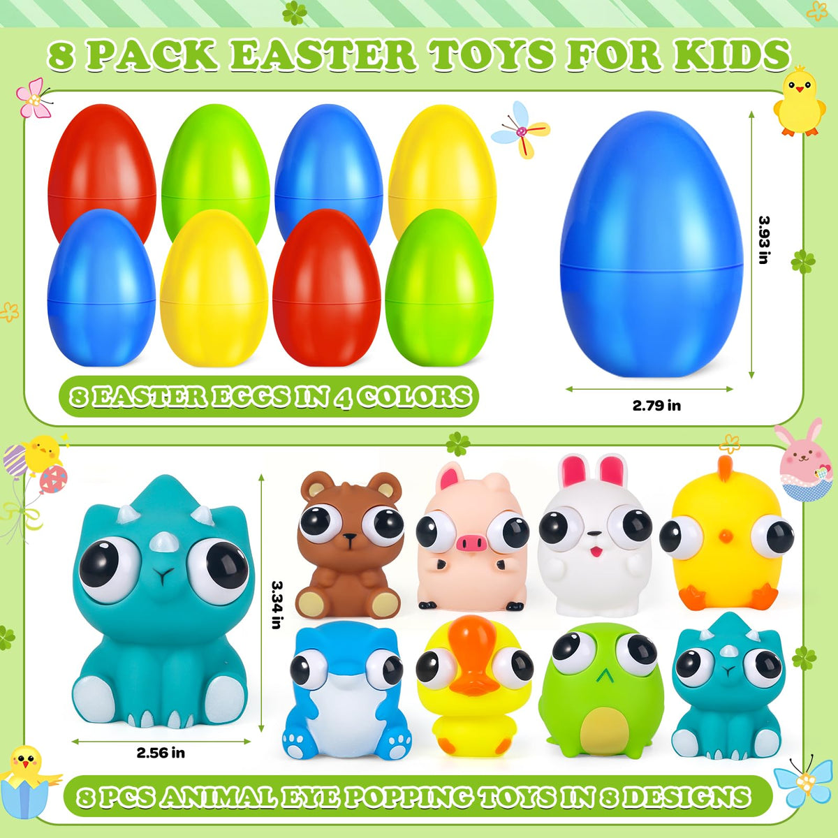 Eye pop animal toy inside Letapapa egg delivers playful surprise.