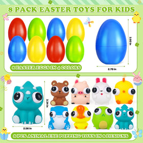Eye pop animal toy inside Letapapa egg delivers playful surprise.