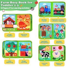 Letapapa Farm Busy Book fruit picking page encourages coordination and exploration.