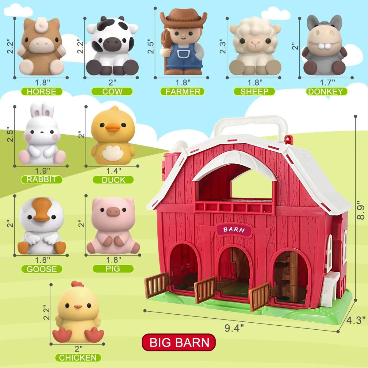 Letapapa farmer figure toy enhances role-play and fine motor skills.
