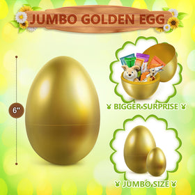 Letapapa fillable 6-inch Easter egg demonstrates ample interior for candies and small toys.