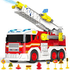 Letapapa fire truck toy overview highlighting imaginative play and hand-eye coordination.