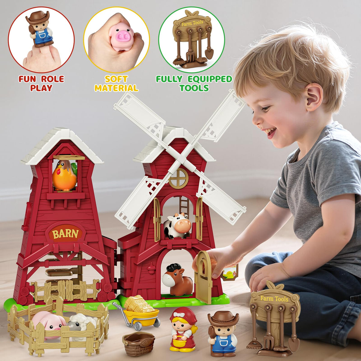 Letapapa haystack adds realism to barnyard pretend play