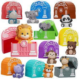 Letapapa zoo collection with colorful containers enhances early counting and color recognition.