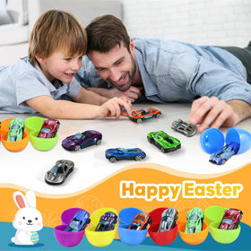 Letapapa opened eggs reveal durable toy cars for play